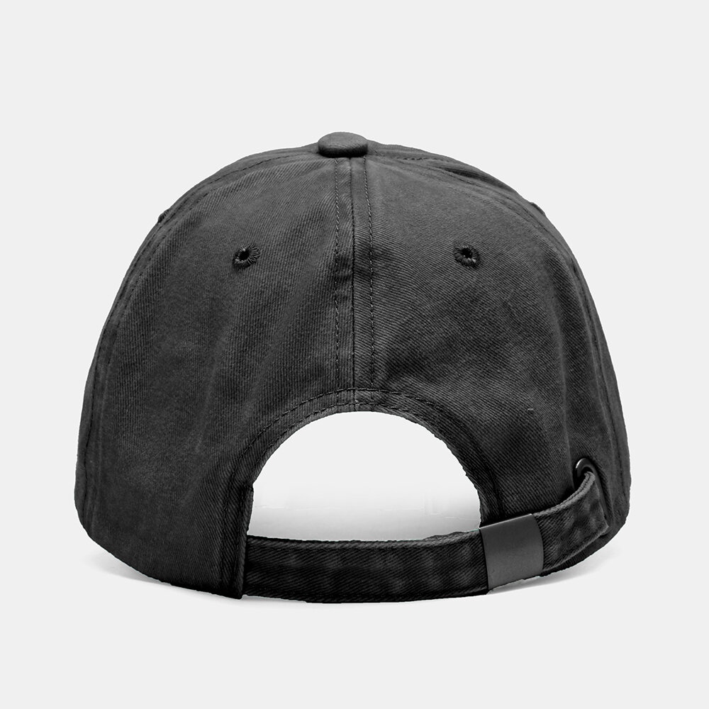 Unisex Vasket Gammel Baseballcaps Bomull Ødelagt Hull Brevbroderi Stretch Fit Cap