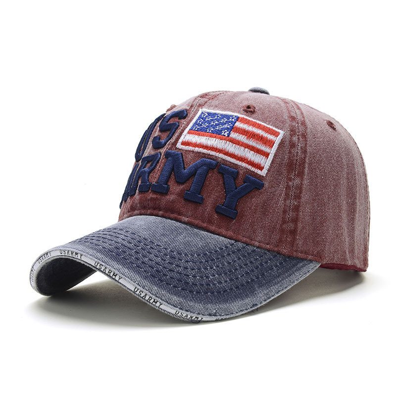 Unisex Vintage Patriotisk Baseballcaps Stilig Distressed American Flag Cap Hatter