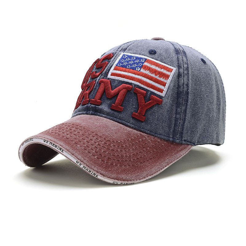 Unisex Vintage Patriotisk Baseballcaps Stilig Distressed American Flag Cap Hatter