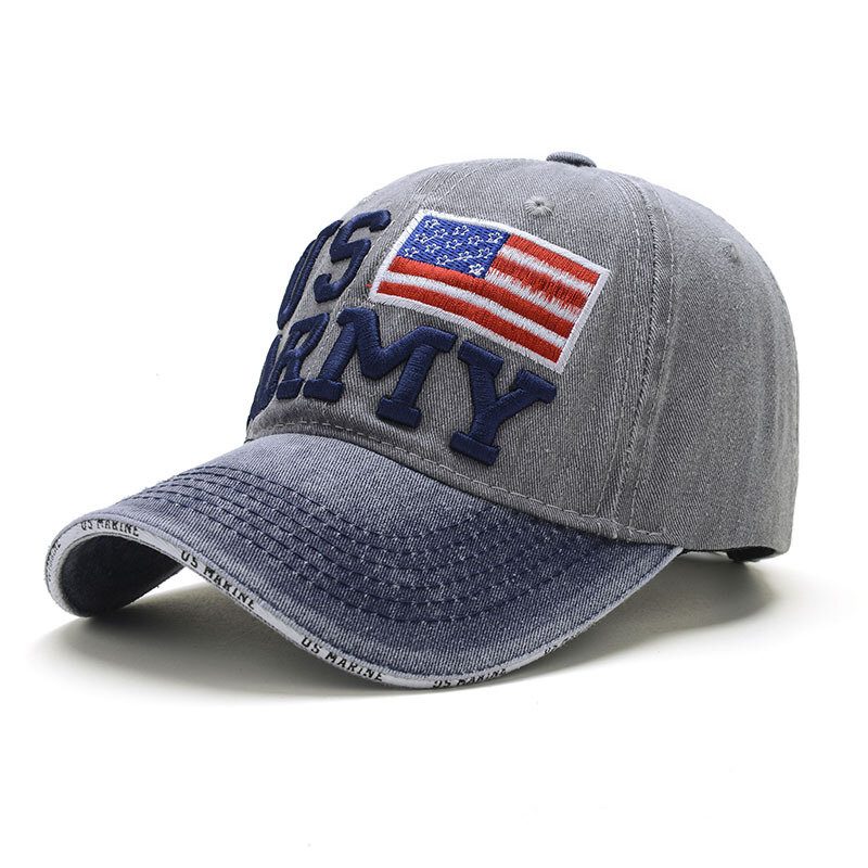 Unisex Vintage Patriotisk Baseballcaps Stilig Distressed American Flag Cap Hatter