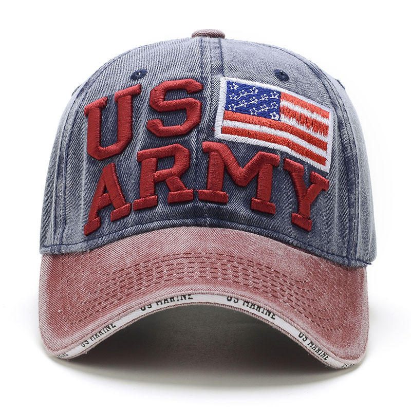 Unisex Vintage Patriotisk Baseballcaps Stilig Distressed American Flag Cap Hatter