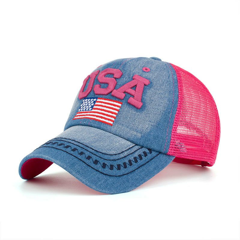 Unisex Vintage Patriotisk Baseballcaps Stilig Distressed American Flagghatt