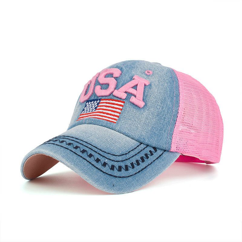 Unisex Vintage Patriotisk Baseballcaps Stilig Distressed American Flagghatt