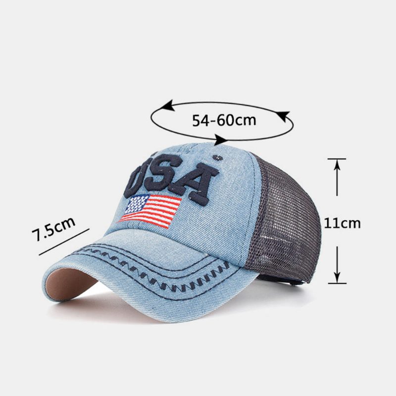 Unisex Vintage Patriotisk Baseballcaps Stilig Distressed American Flagghatt