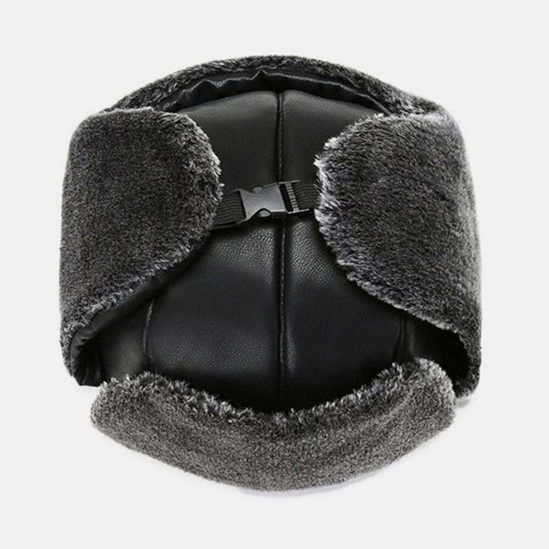 Unisex Vinter Thicken Warm Trapper Hatter Avtakbar Maske Gardin Utendørs Vindtett Hørselvern Russisk Lue Ushanka Lue