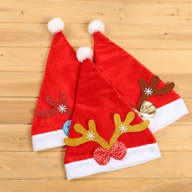 Unisex Voksen Barn Festlig Uformell Jul Patry Elghorn Mønster Fest Feriedekorasjoner Brimless Christmas Hat