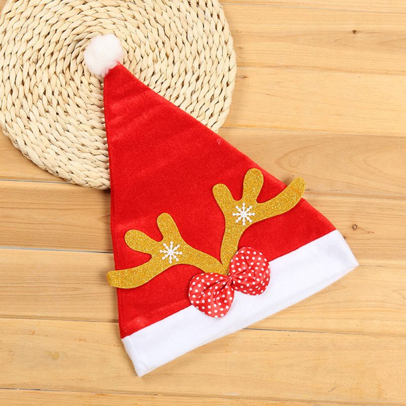 Unisex Voksen Barn Festlig Uformell Jul Patry Elghorn Mønster Fest Feriedekorasjoner Brimless Christmas Hat